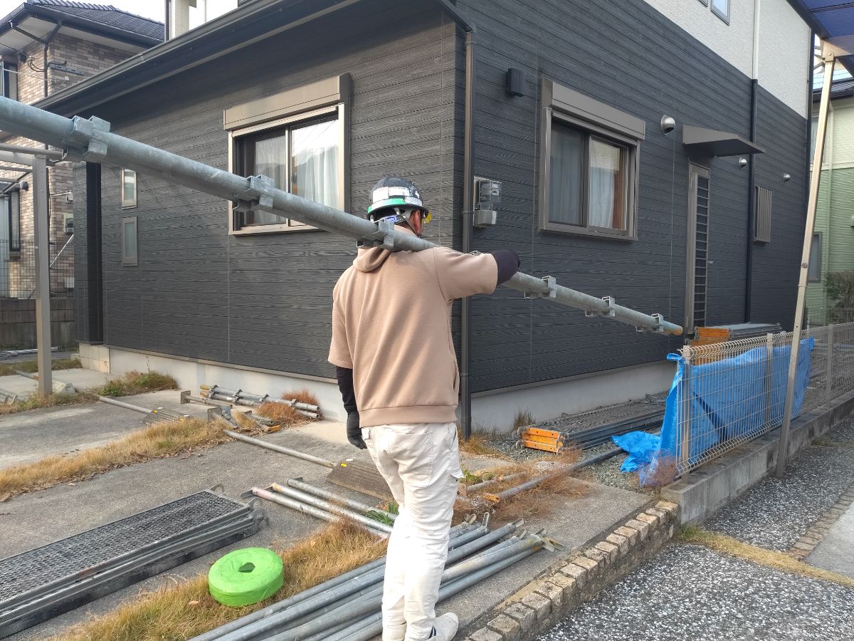 【工事1日目】北九州市小倉南区　T様　外壁塗装・屋根塗装・その他塗装工事及び