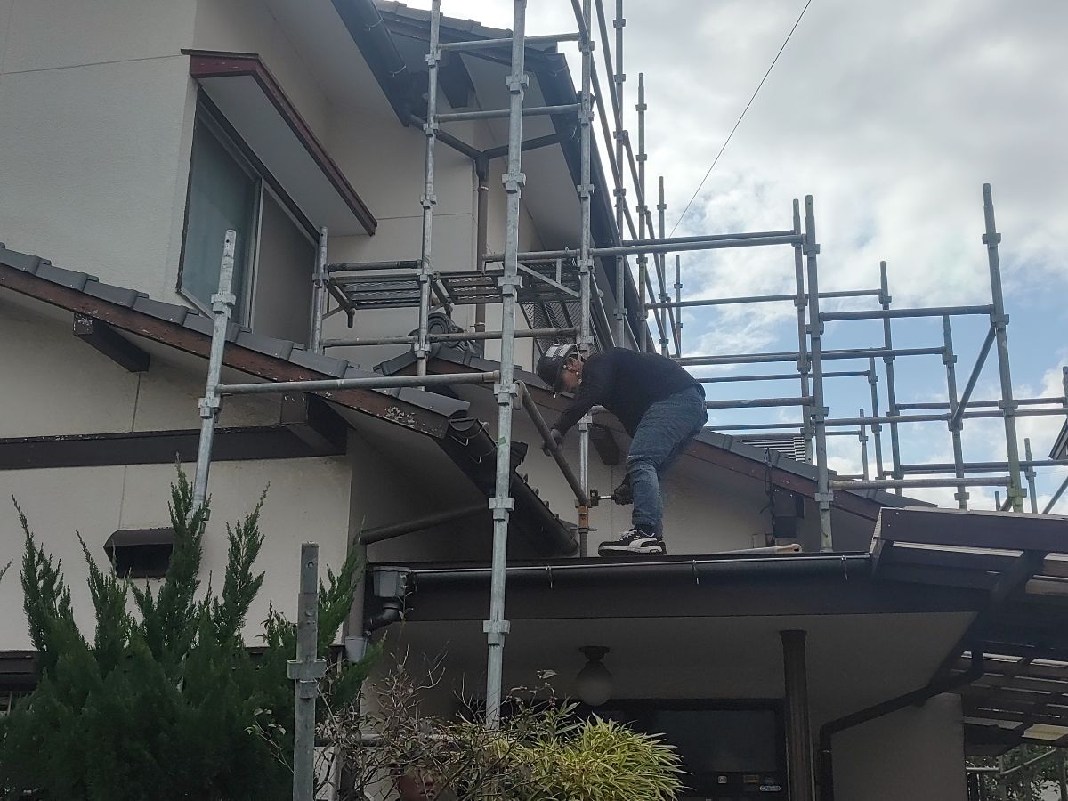 【工事1日目】北九州市小倉南区徳吉東 T様 外壁塗装・屋根塗装・その他塗装工事及び