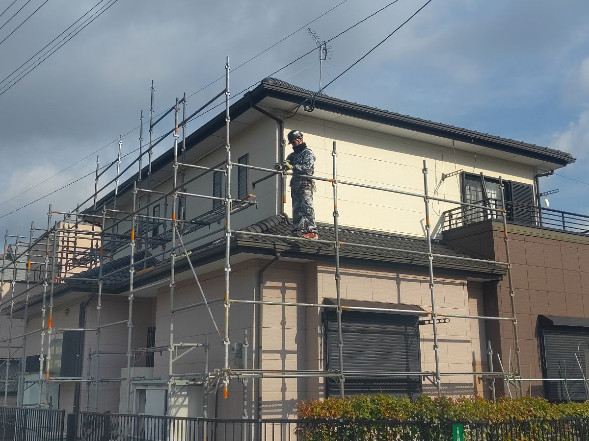 【工事1日目】北九州市小倉南区田原新町:K様 外壁塗装及びその他塗装工事