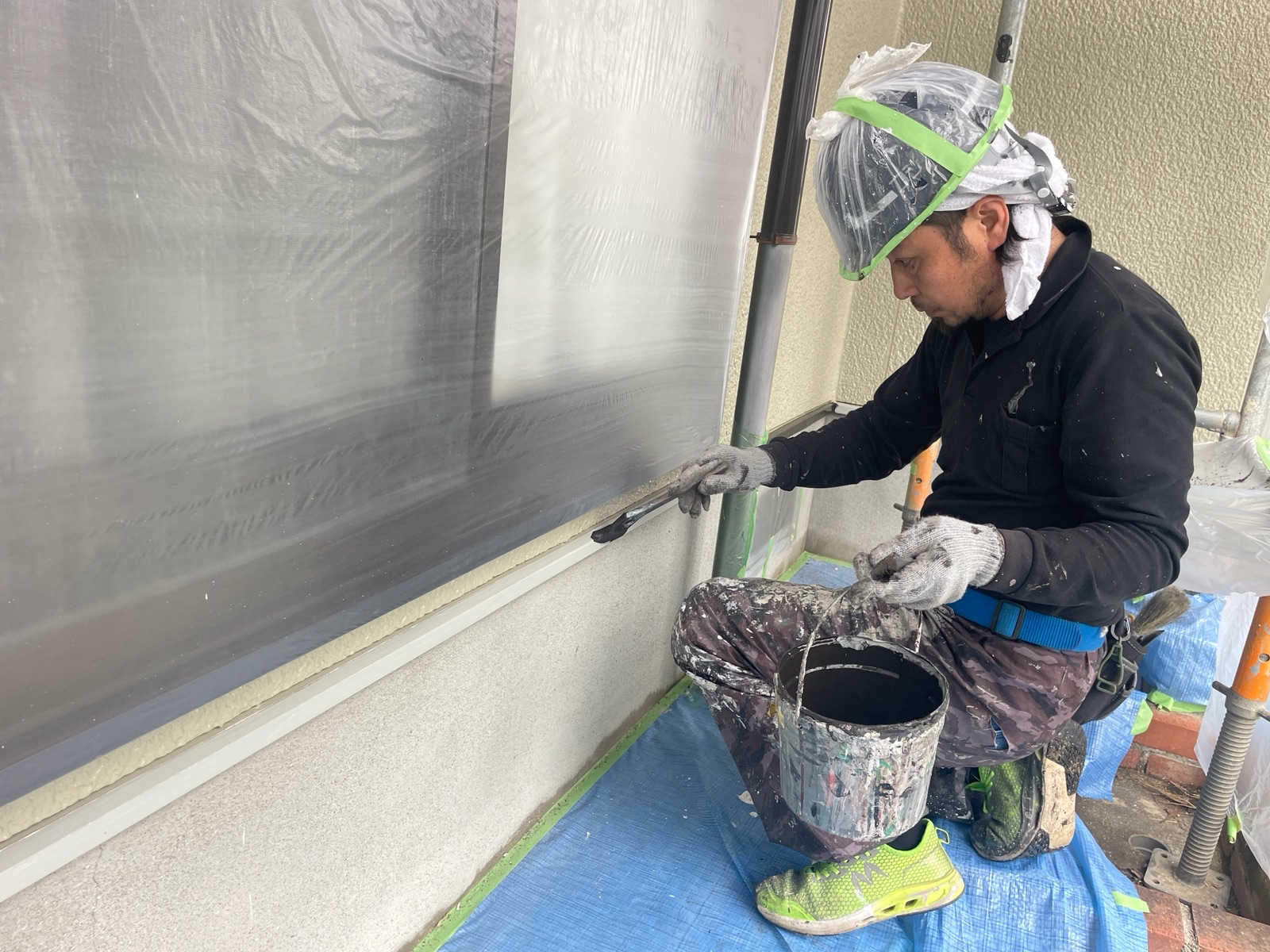 【工事14日目】行橋市下稗田:M様 外壁塗装・その他塗装工事及び改修工事