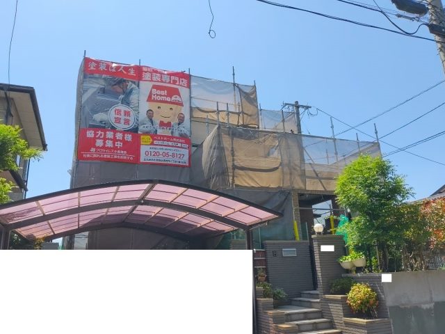 【雨天中止】北九州市:H様 外壁塗装・屋根塗装 及び その他塗装工事