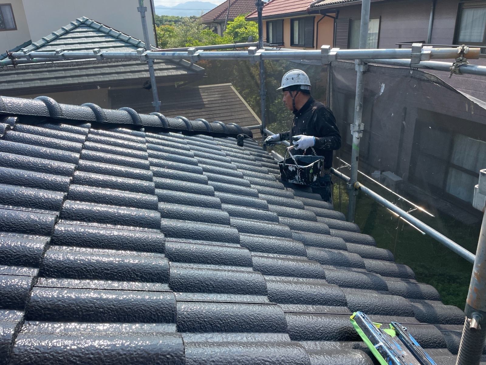 【工事11日目】北九州市小倉南区:K様 外壁塗装・屋根塗装 及び その他塗装工事