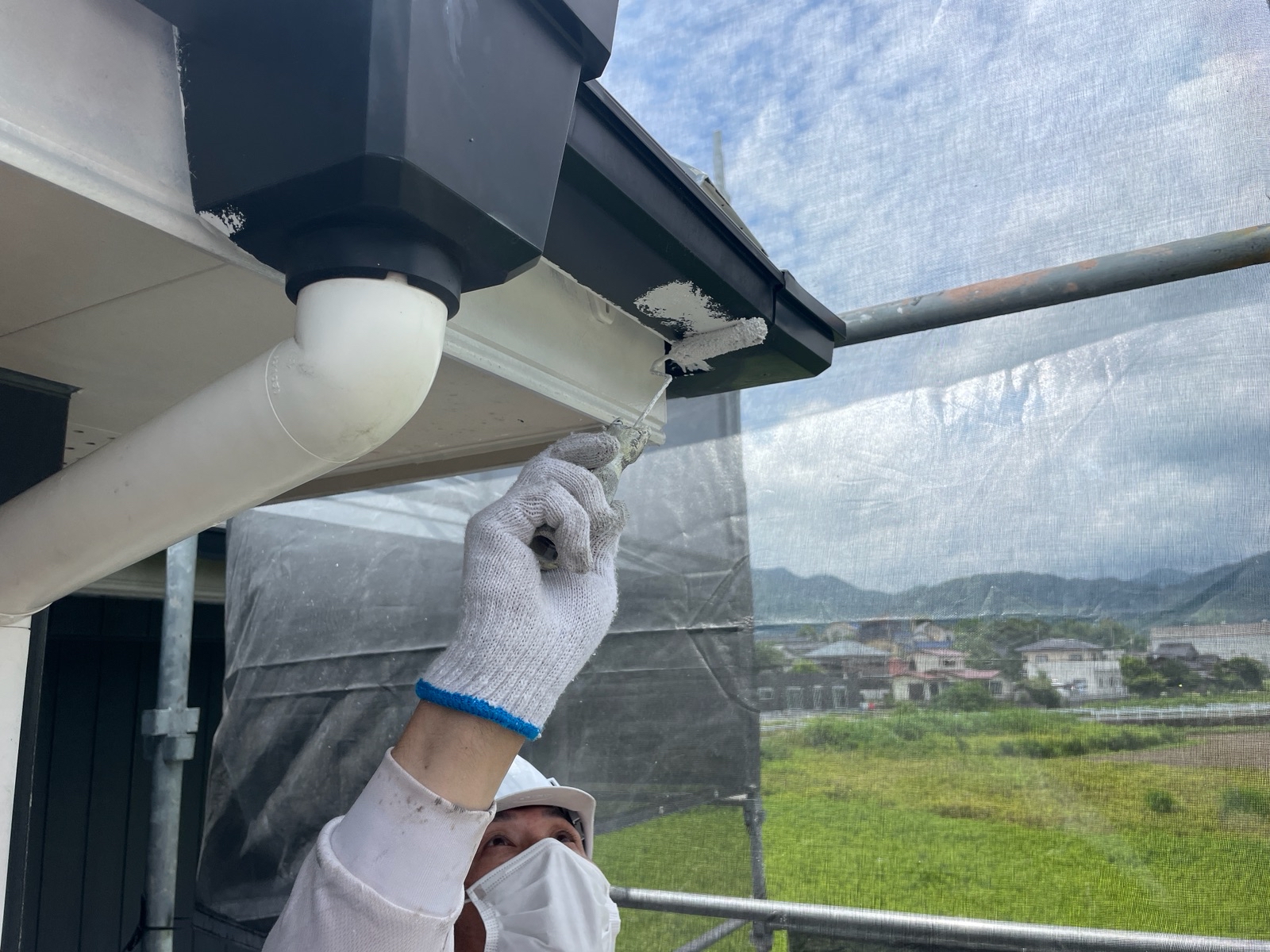 【工事8日目】飯塚市:S様 外壁塗装・屋根塗装、その他塗装工事