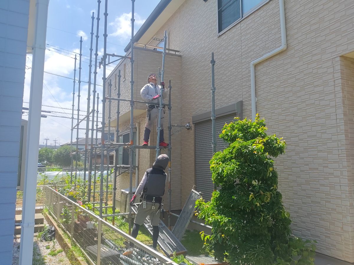 【工事1日目】北九州市小倉南区:S様 外壁塗装・屋根塗装 及び その他塗装工事