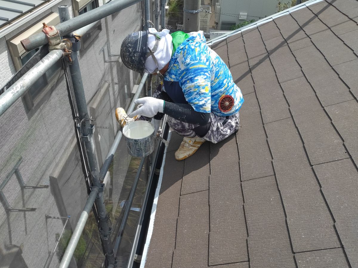 【工事4日目】北九州市小倉南区:S様 外壁塗装・屋根塗装 及び その他塗装工事