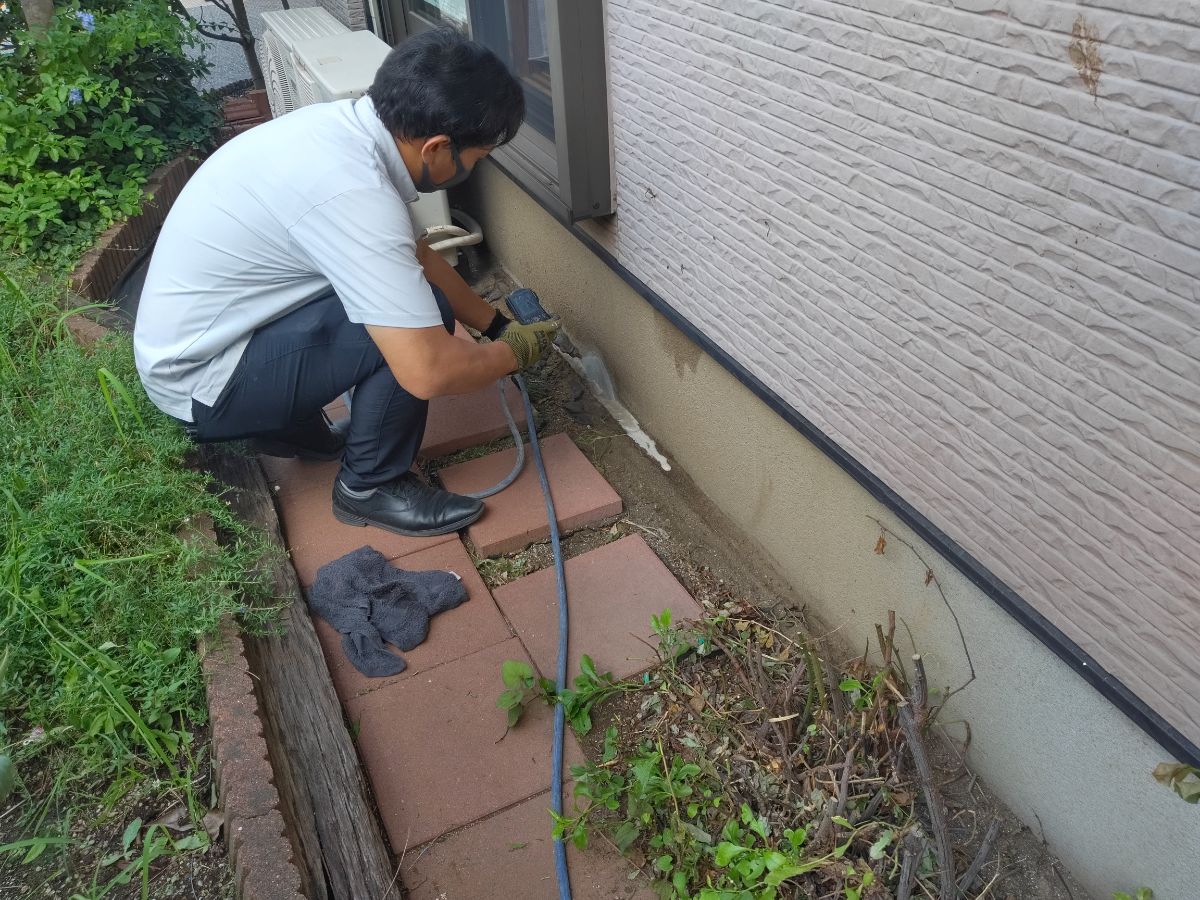 【工事1日目】北九州市小倉北区：匿名希望様　屋根外壁塗装　及び　その他塗装工事