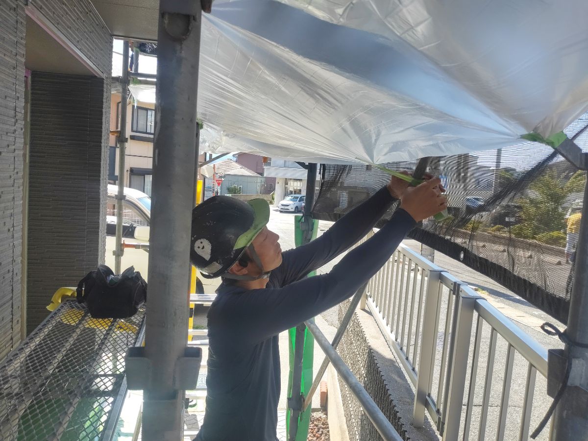【工事5日目】北九州市小倉南区：匿名希望様　外壁塗装・屋根塗装　及び　その他塗装工事