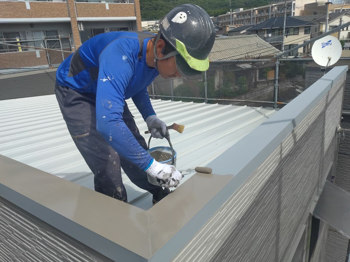 【工事9日目】北九州市小倉南区：匿名希望様　外壁塗装・屋根塗装　及び　その他塗装工事