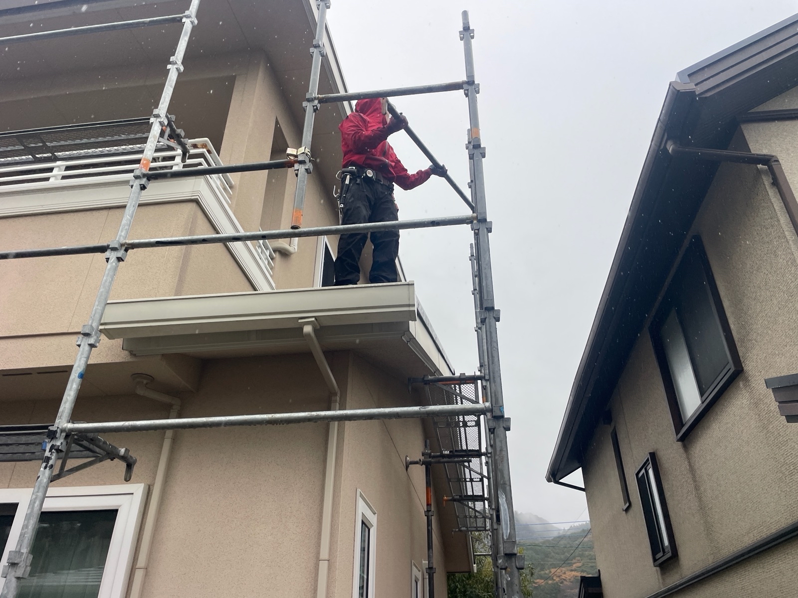 【工事1日目】北九州市小倉南区:匿名希望様 外壁塗装・屋根塗装 及び その他塗装工事
