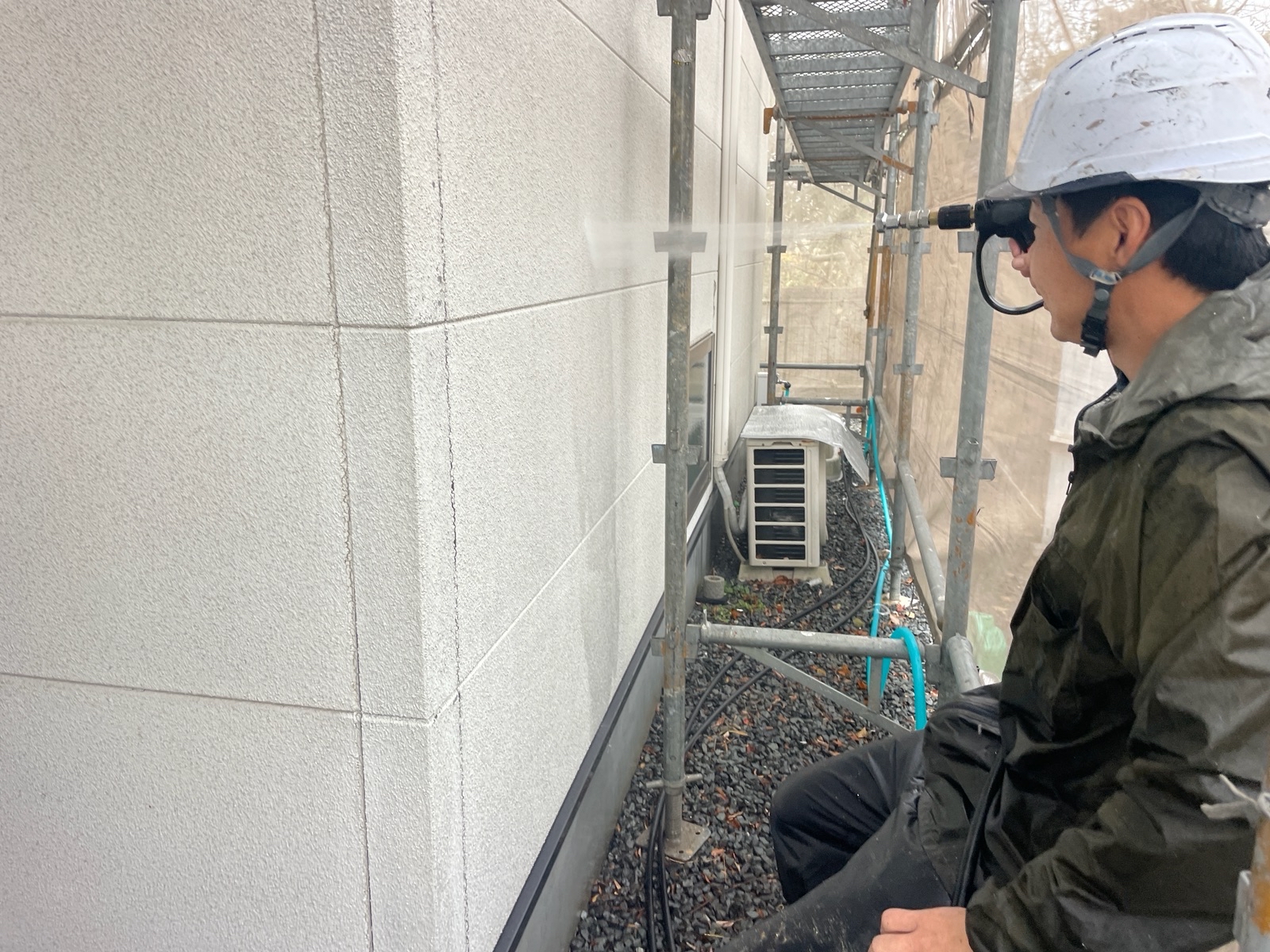 【工事2日目】行橋市:H様 外壁塗装 及び その他塗装工事