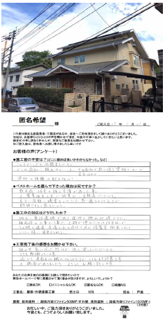 匿名希望　様　　小倉北区高尾